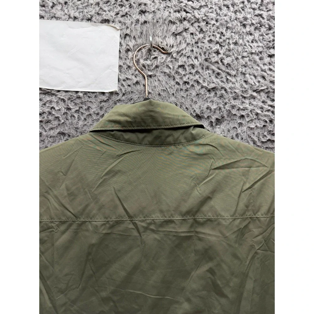 NWOT Asics Lightweight Full Snap Windbreaker Jacket Olive Green Mens Size XL